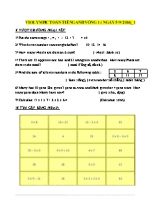 Đề thi Violympic Tiếng anh lớp 3 vòng 1 lần 1 - Năm học 2016-2017
